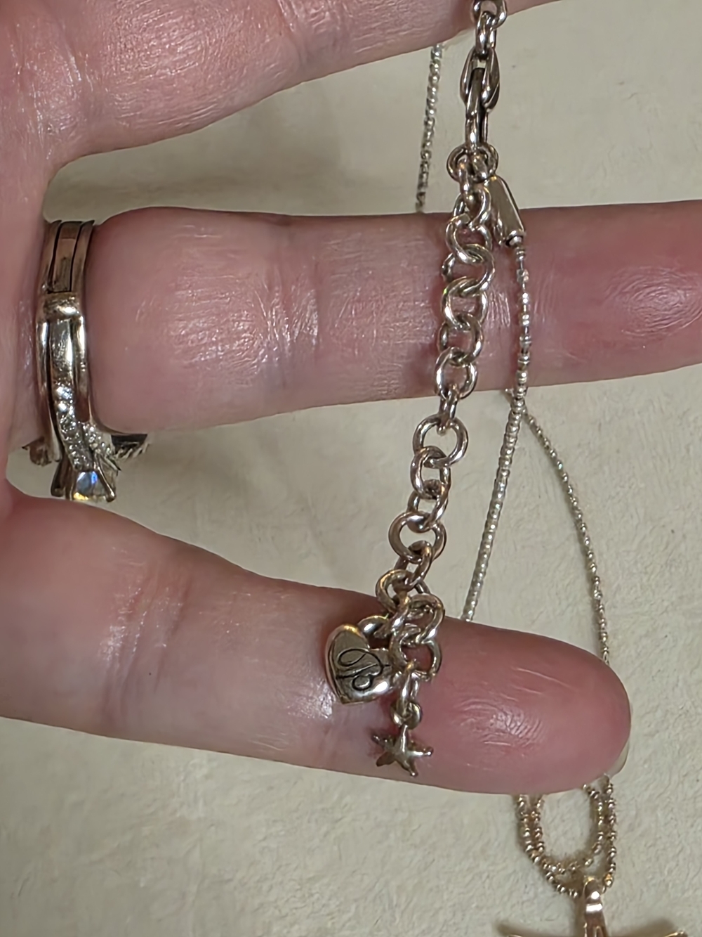 Brighton Silver Starfish Pendant Necklace with Crystal Accents - Picture 3 of 9